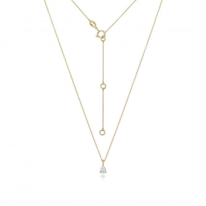 Diamond Jewellery 18ct Gold Diamond Pear Necklace NDQ160