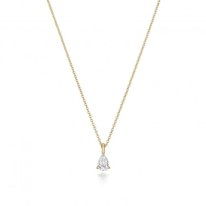 Diamond Jewellery 18ct Gold Diamond Pear Necklace NDQ160