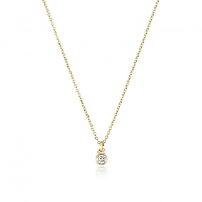 Diamond Jewellery 18ct Gold Diamond Rubover Necklace NDQ151