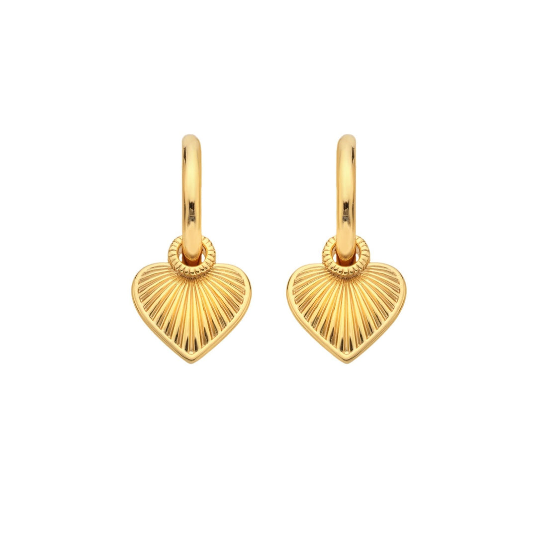18ct Gold HD X JJ Essence Heart Huggie Earring DE808Hot Diamonds x Jac JossaDE808