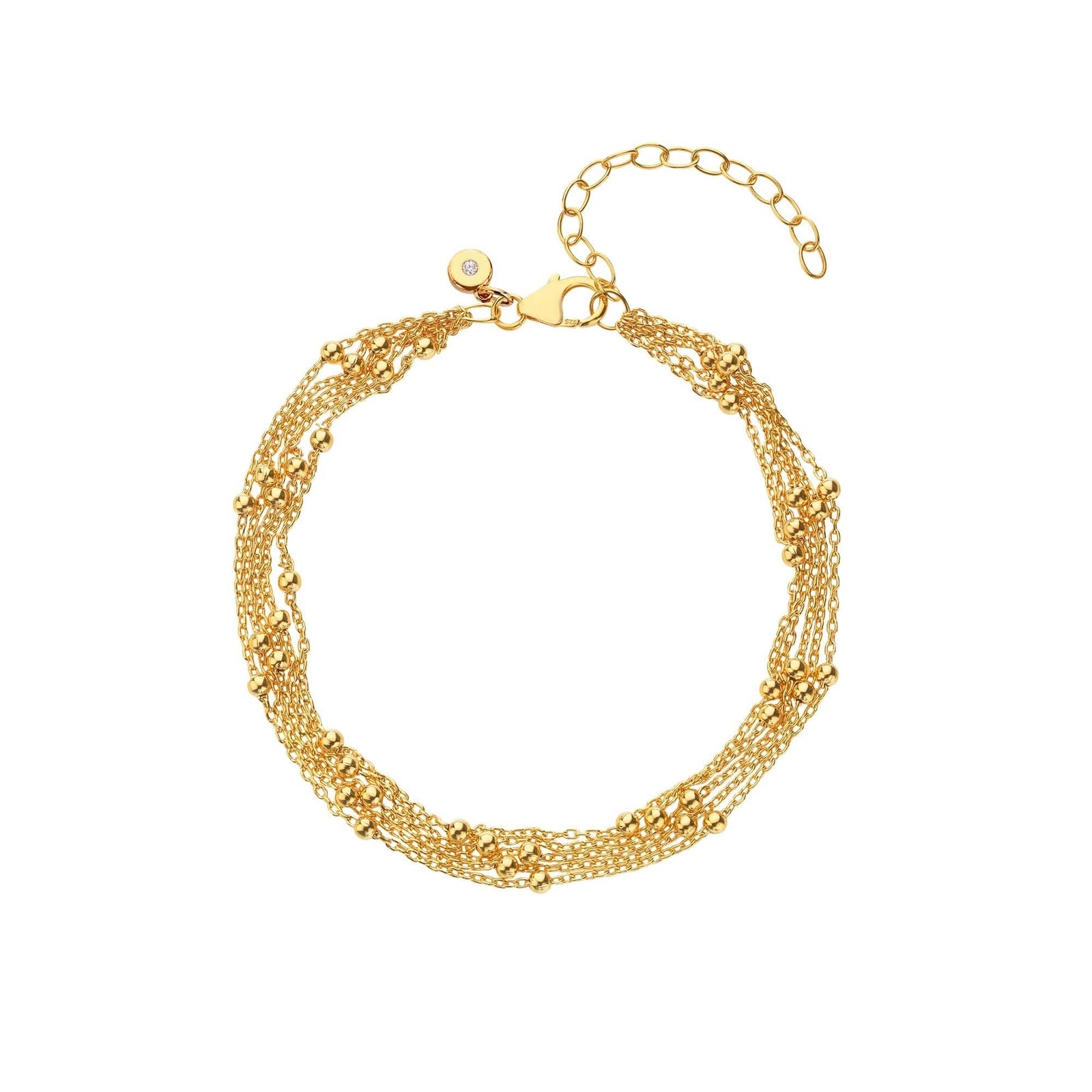 18ct Gold HD X TG Multi Strand Bead Bracelet DL691Hot Diamonds x Tasha GhouriDL691