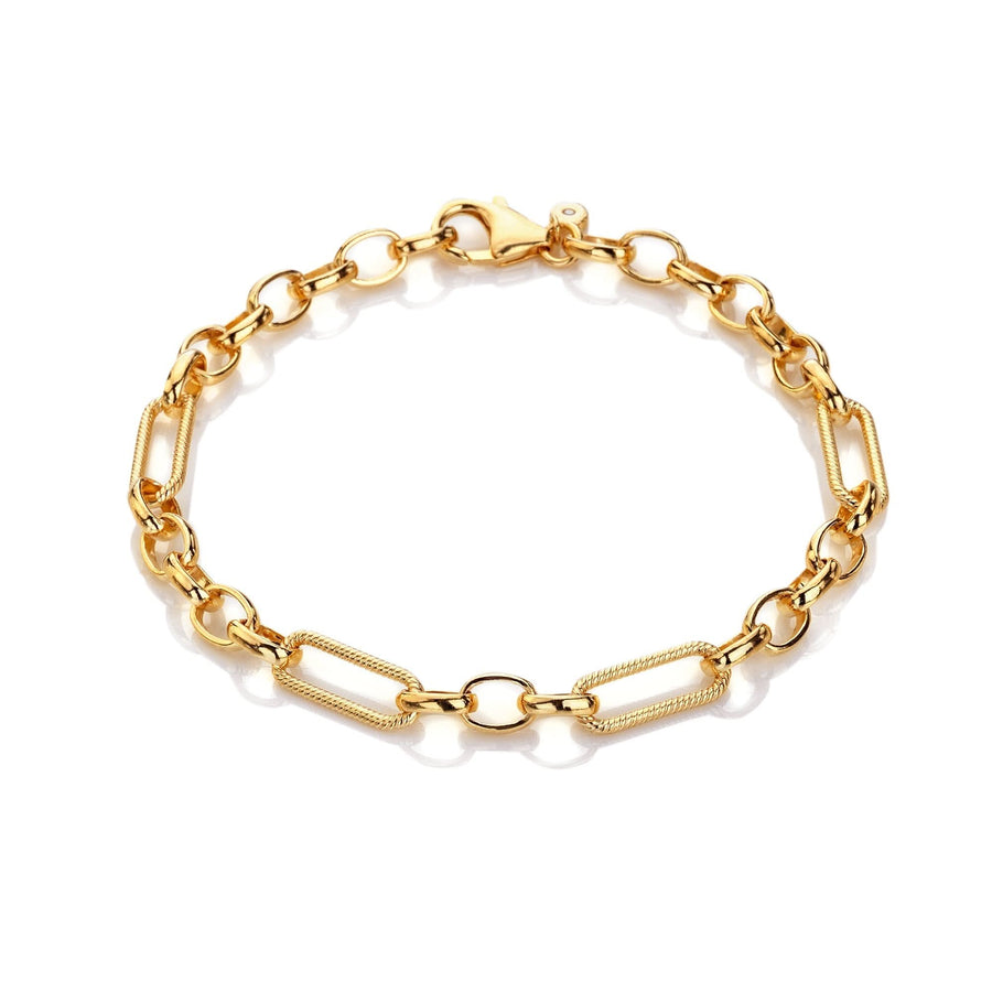 18ct Gold HD X TG Statement Link Bracelet DL685