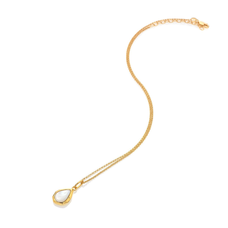 18ct Gold HDXGEM Teardrop Mother of Pearl Necklace DP1027