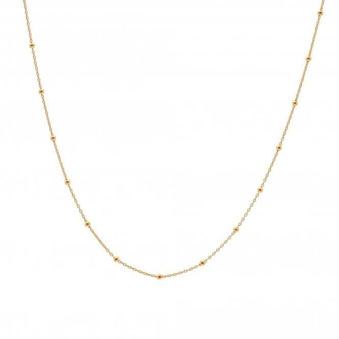 18ct Gold Plated Silver Embrace Beaded Cable Chain - 40 - 45cm CH098Hot Diamonds x Jac JossaCH098