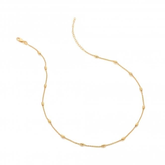 18ct Gold Plated Silver Embrace Oval Cable Chain - 40-45cm CH106