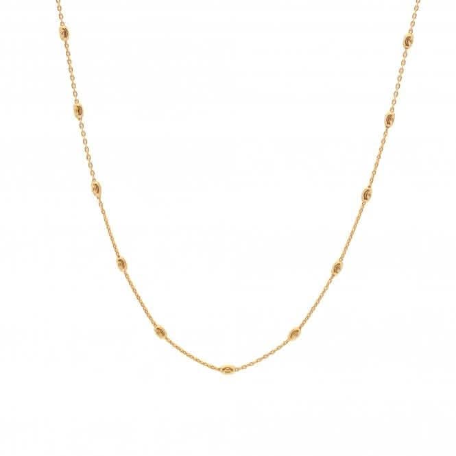 18ct Gold Plated Silver Embrace Oval Cable Chain - 40 - 45cm CH106Hot Diamonds x Jac JossaCH106