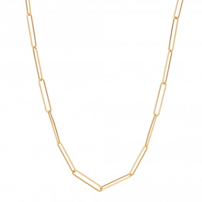 18ct Gold Plated Silver Embrace Square Wired Chain - 50cm CH110Hot Diamonds x Jac JossaCH110