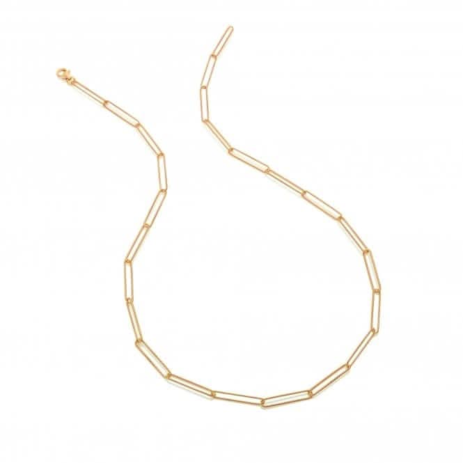 18ct Gold Plated Silver Embrace Twisted Wired Chain - 50cm CH111