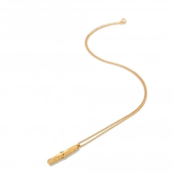 18ct Gold Plated Silver Hope Bar Pendant DP849