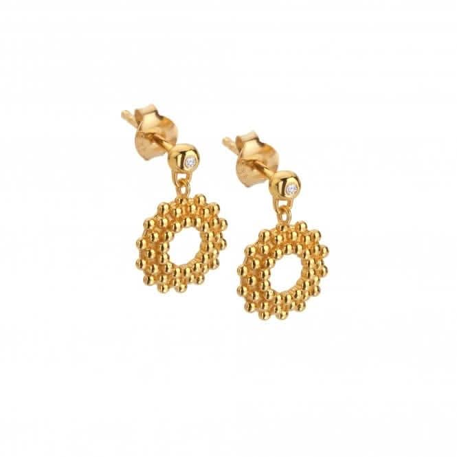18ct Gold Plated Sterling Silver Blossom Earrings DE784