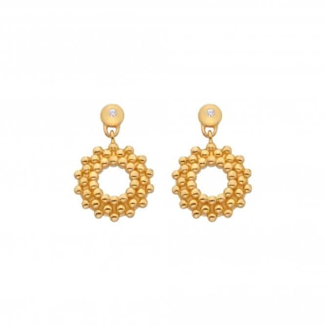 18ct Gold Plated Sterling Silver Blossom Earrings DE784Hot Diamonds x Jac JossaDE784