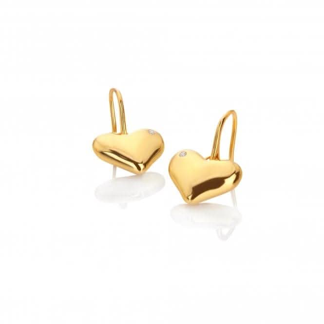 18ct Gold Plated Sterling Silver Desire Hook Earrings DE782