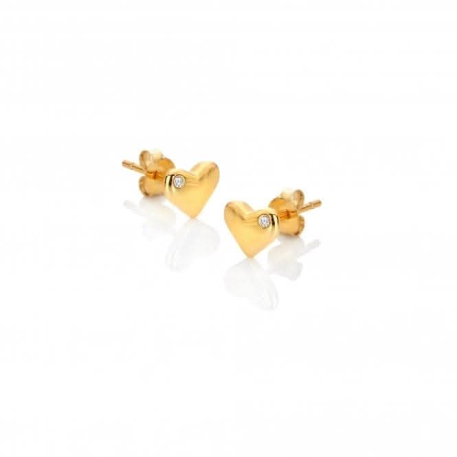 18ct Gold Plated Sterling Silver Desire Stud Earrings DE781