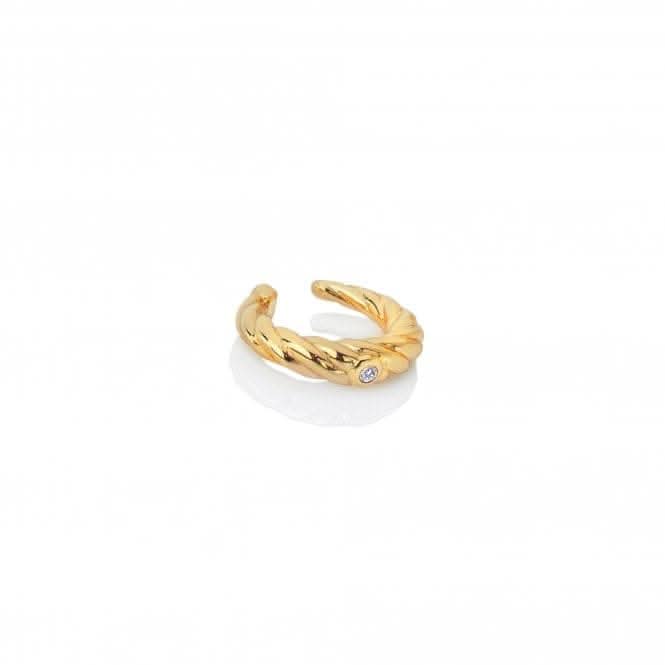 18ct Gold Plated Sterling Silver Entwine Ear Cuff DE667