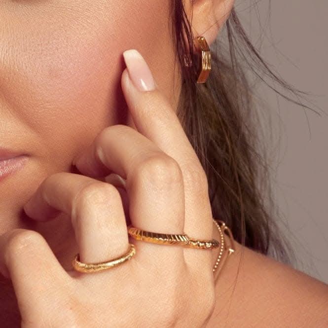 18ct Gold Plated Sterling Silver Hope Earrings DE679