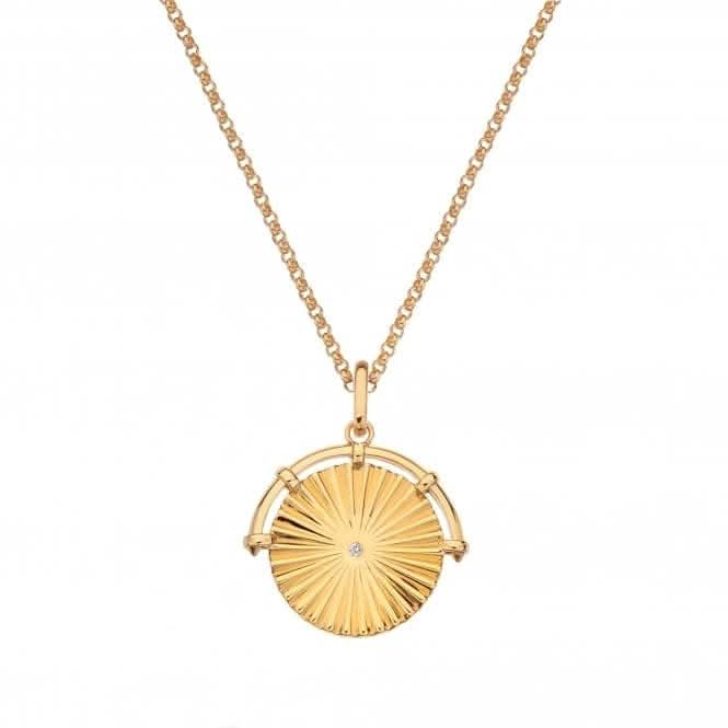 18ct Gold Plated Sterling Silver Hope Halo Pendant DP850