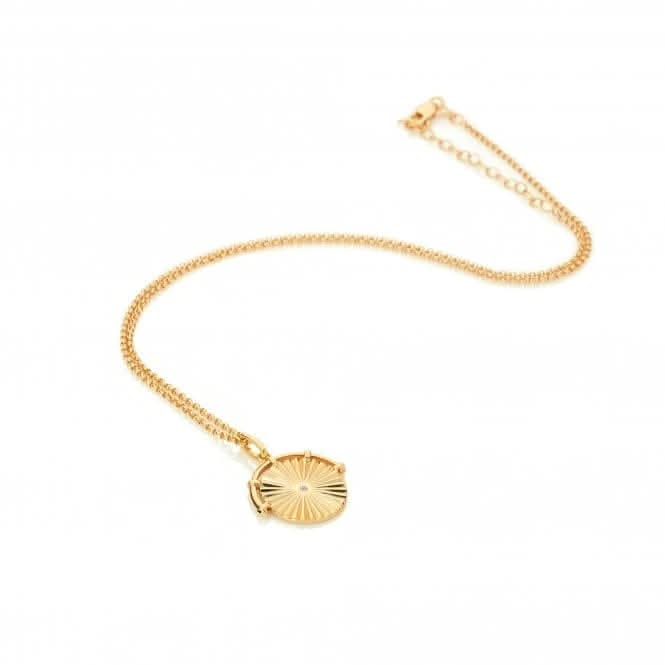 18ct Gold Plated Sterling Silver Hope Halo Pendant DP850
