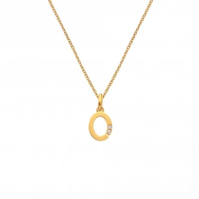 18ct Gold Plated Sterling Silver Letter O Pendant DP953Hot Diamonds x Jac JossaDP953