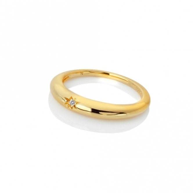 18ct Gold Plated Sterling Silver Soul Ring DR227