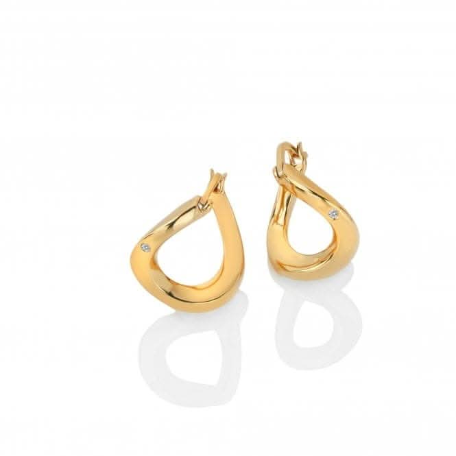 18ct Gold Plated Sterling Silver Soul Twist Earrings DE660Hot Diamonds x Jac JossaDE660