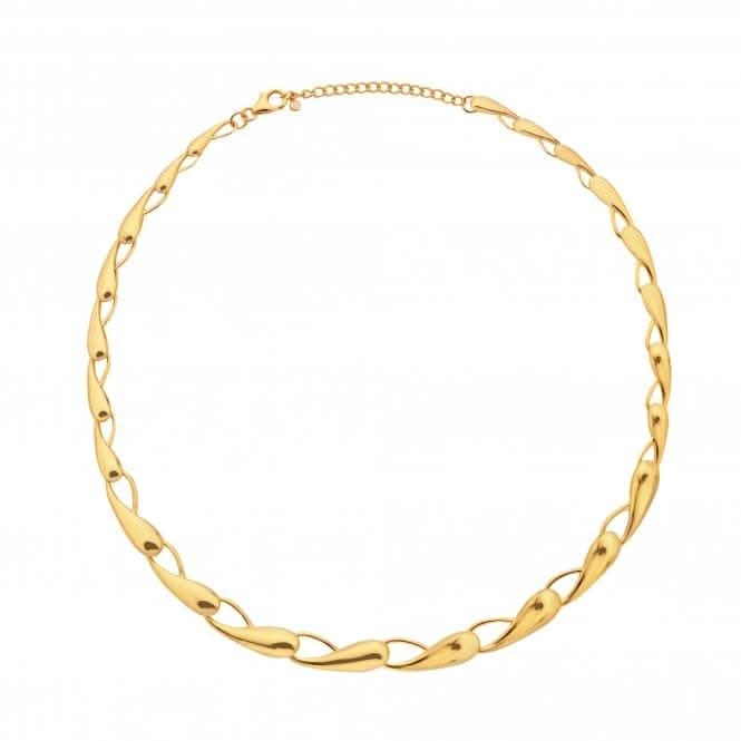 18ct Gold Plated Sterling Silver Tide Statement Necklace DN195Hot Diamonds x Jac JossaDN195
