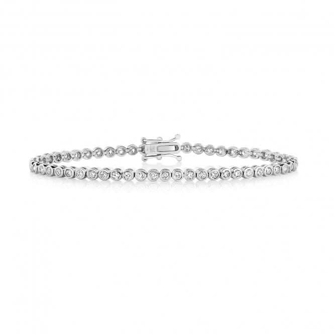 Diamond Jewellery 18K Gold Diamond Tennis Bracelet BDQ725W/FG5