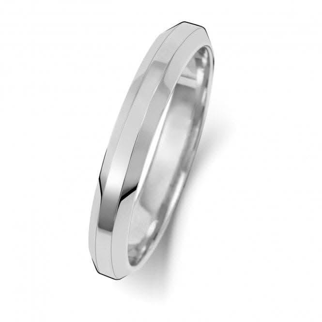 Wedding Band 18ct Wedding Bevelled Edge Ring WQ143WL