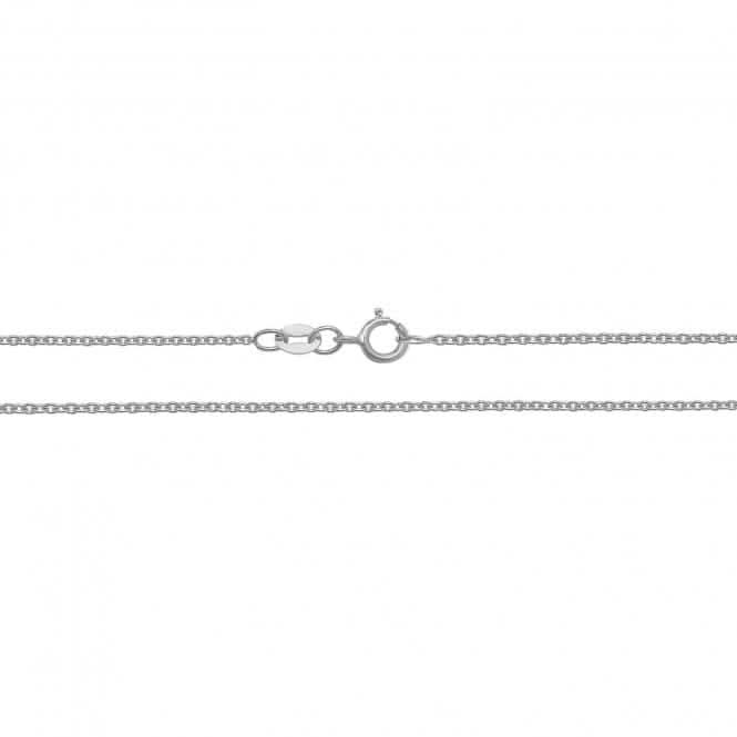 18K White Gold Cable Chain Necklace CQ431W