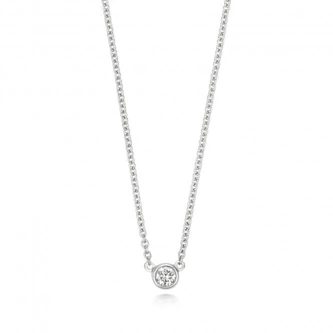 18ct White Gold Diamond 16 3/4Inch Necklace NDQ109WDiamond JewelleryNDQ109W