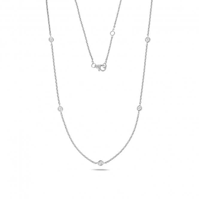 Diamond Jewellery 18K White Gold Diamond Necklace NDQ103W