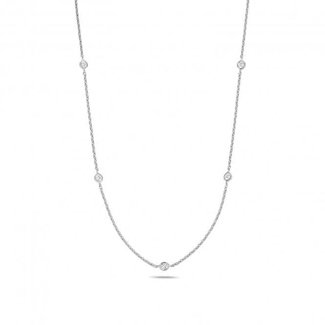 Diamond Jewellery 18K White Gold Diamond Necklace NDQ103W