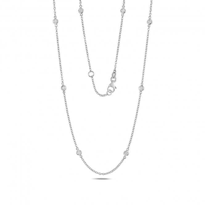 18ct White Gold Diamond 16/17Inch Necklace NDQ112WDiamond JewelleryNDQ112W