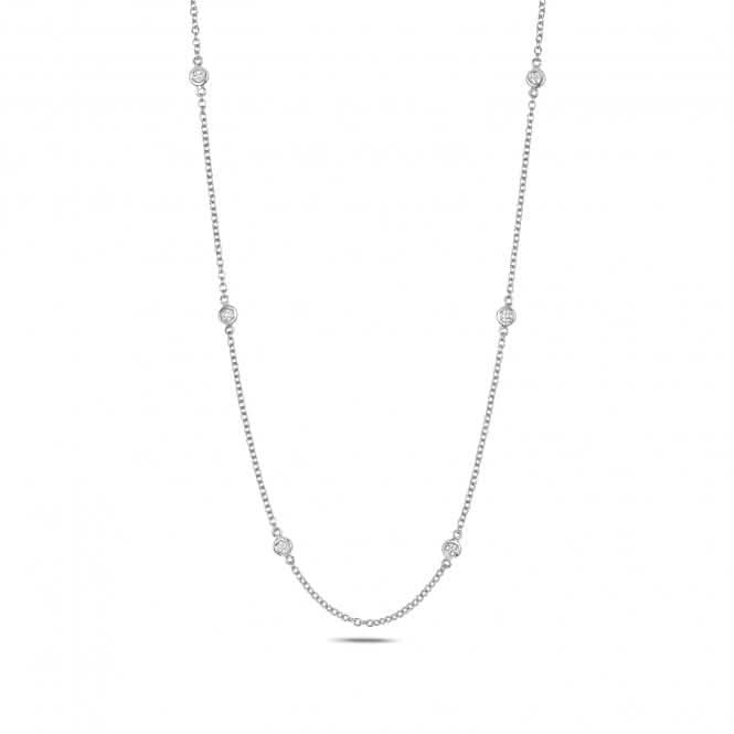 Diamond Jewellery 18ct White Gold Diamond Necklace NDQ112W