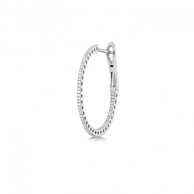Diamond Jewellery 18CT White Gold Diamond Hoops EDQ317W