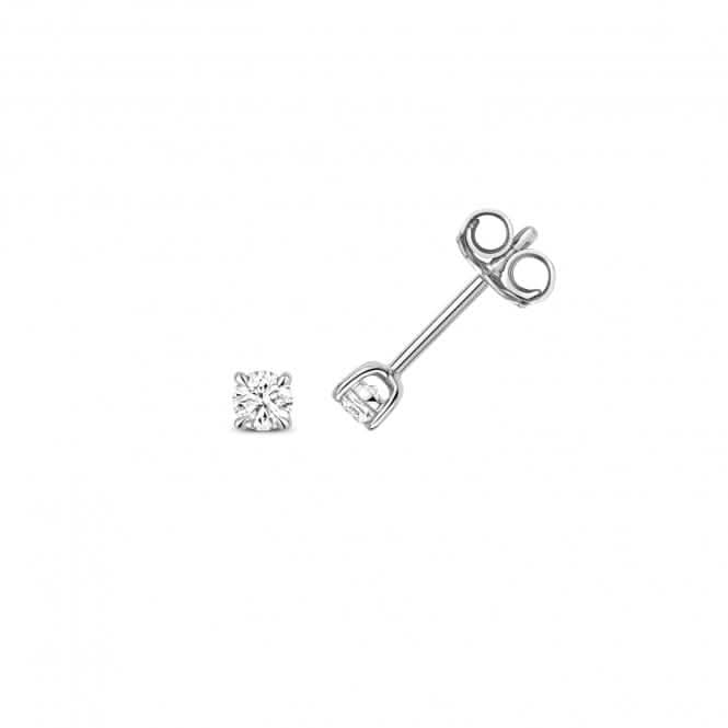 Diamond Jewellery 18ct White Gold 0.25CT Diamond Earring Studs EDQ344W