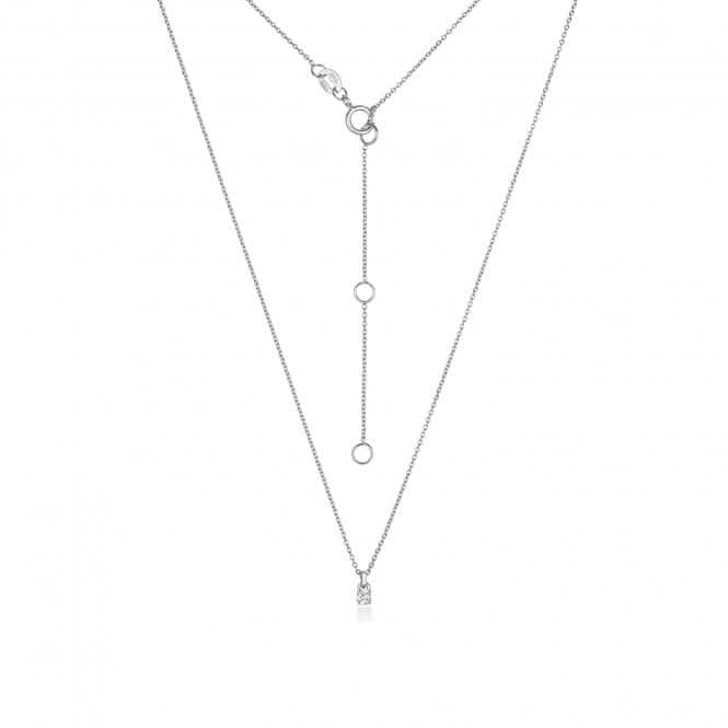 Diamond Jewellery 18ct White Gold Diamond Necklace NDQ148W