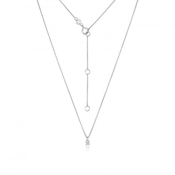 Diamond Jewellery 18ct White Gold Diamond Necklace NDQ149W