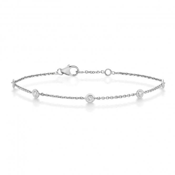 18ct White Gold Diamond 6.5/7.5 Inch Bracelet BDQ016WDiamond JewelleryBDQ016W