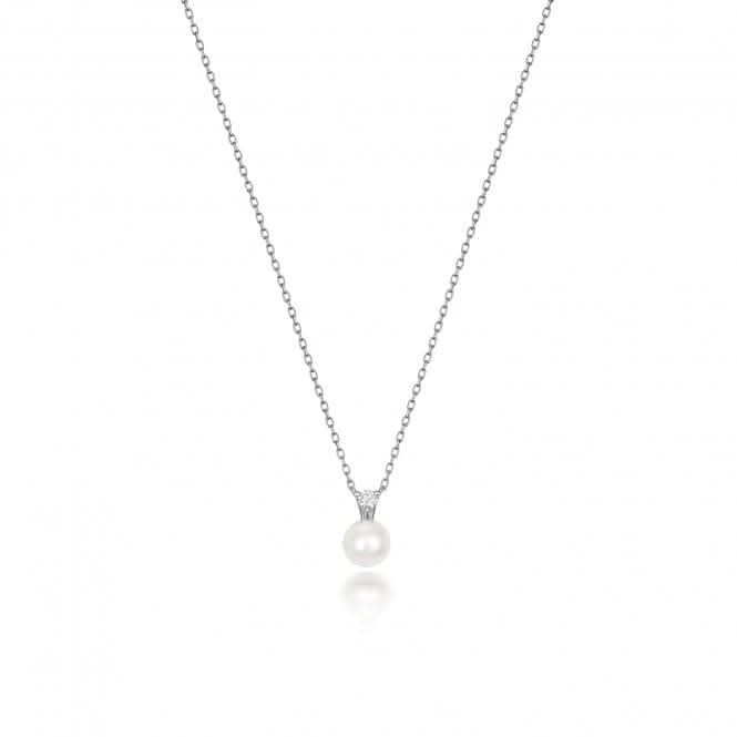 18ct White Gold Diamond & Akoya Pearl Necklace NDQ201WGemstones JewelleryNDQ201W