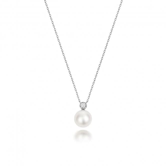 18ct White Gold Diamond & Akoya Pearl Necklace NDQ204WGemstones JewelleryNDQ204W
