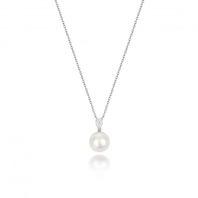 18ct White Gold Diamond & Akoya Pearl Necklace NDQ205WGemstones JewelleryNDQ205W