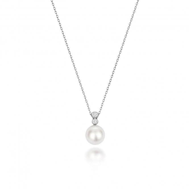 18ct White Gold Diamond & Akoya Pearl Necklace NDQ208WGemstones JewelleryNDQ208W