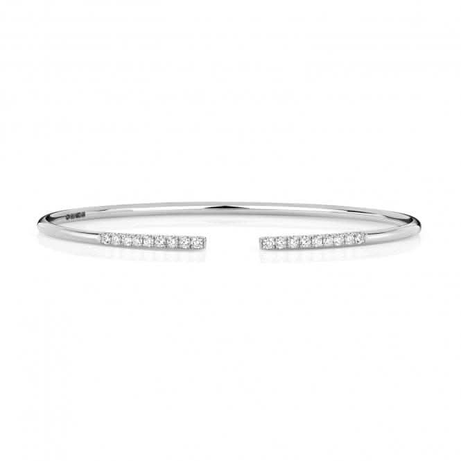 18ct White Gold Diamond Bangle BDQ110WDiamond JewelleryBDQ110W
