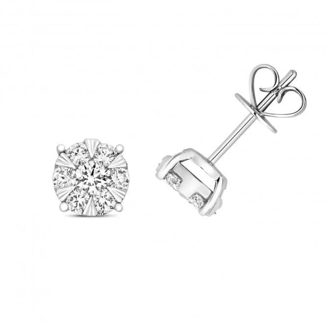 Diamond Jewellery 18ct White Gold Diamond Earrings EDQ325W