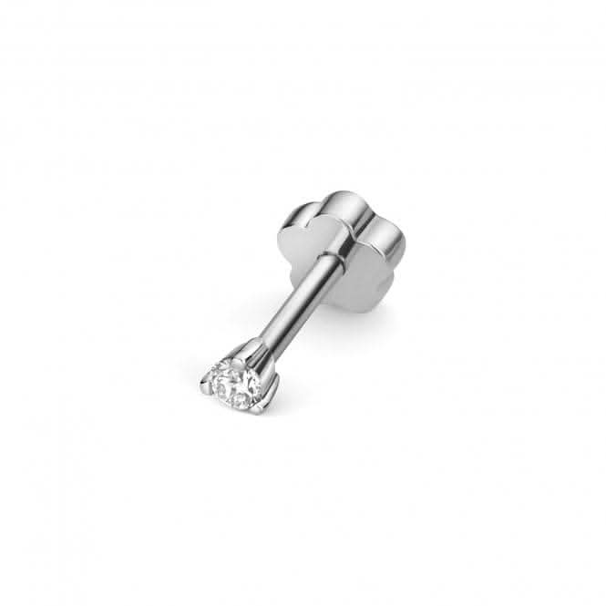 Diamond Jewellery 18ct White Gold Diamond Cartilage Stud EDQ909W