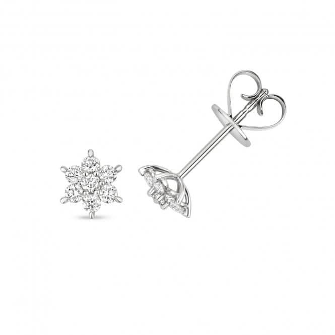 18ct White Gold Diamond Cluster Studs EDQ359WDiamond JewelleryEDQ359W