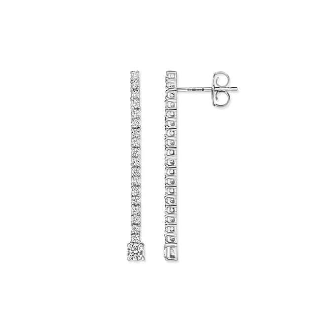 18ct White Gold Diamond Drop Earrings EDQ305WDiamond JewelleryEDQ305W