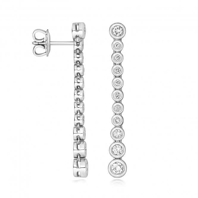 Diamond Jewellery 18ct White Gold Diamond Drop Earrings EDQ322W