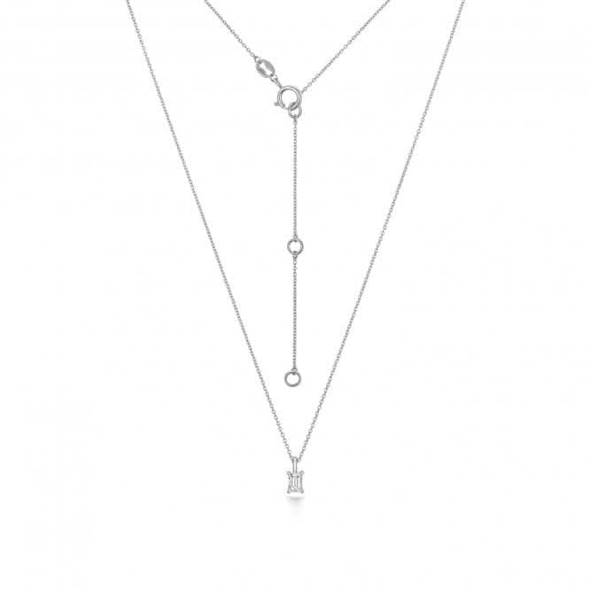 Diamond Jewellery 18ct White Gold Diamond Necklace NDQ158W