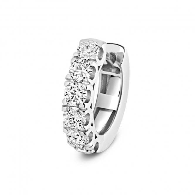 Diamond Jewellery 18ct White Gold Diamond Hoop Earrings EDQ321W